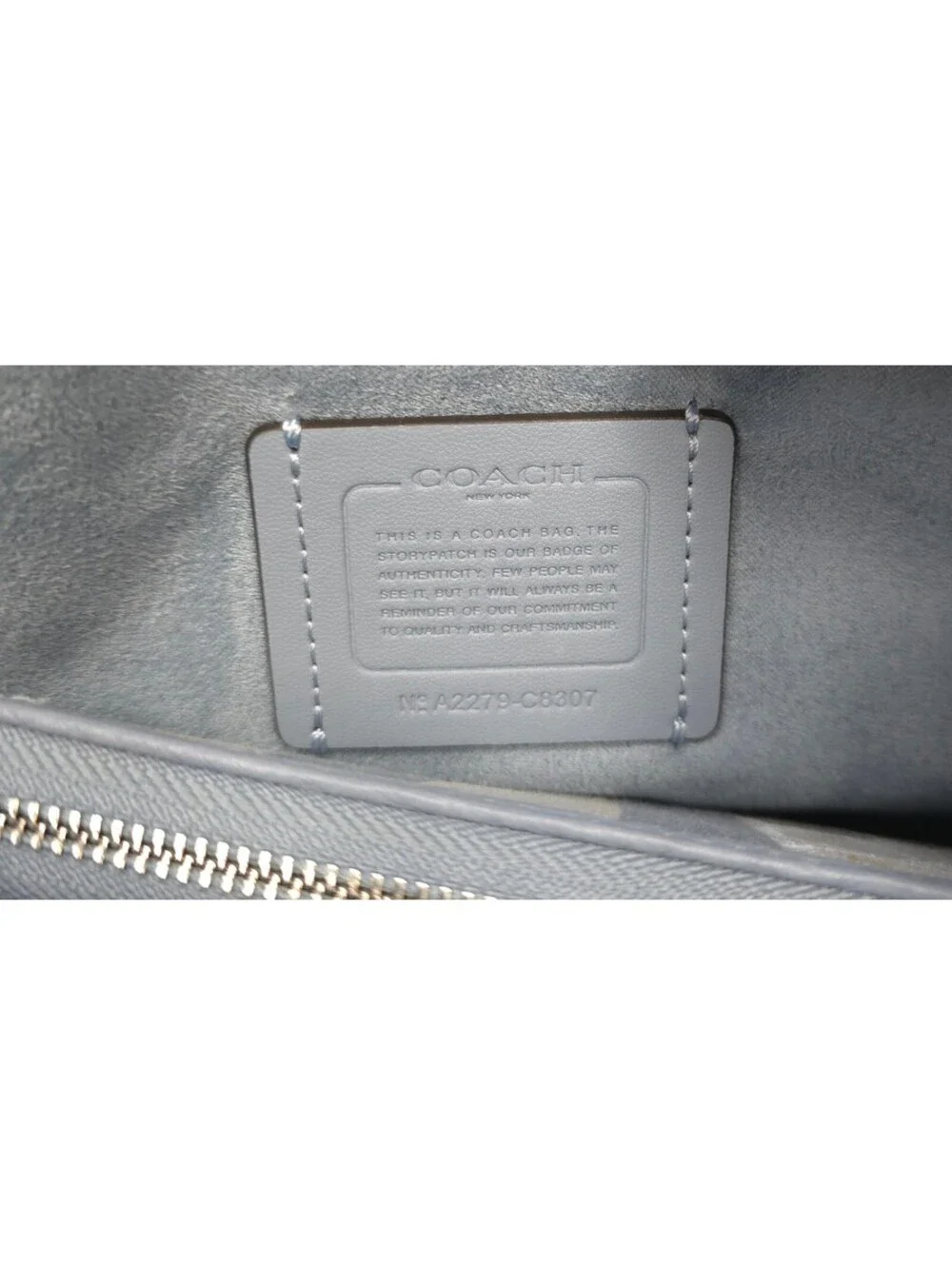 COACH Marble Blue Signature Canvas Lonnie Crossbody with Matching Wallet